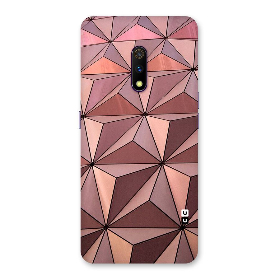 Rosegold Abstract Shapes Back Case for Realme X