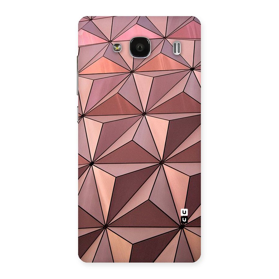 Rosegold Abstract Shapes Back Case for Redmi 2