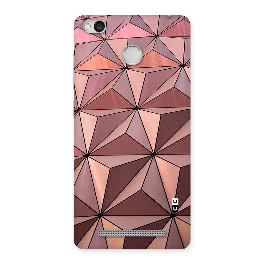 Rosegold Abstract Shapes Back Case for Redmi 3S Prime