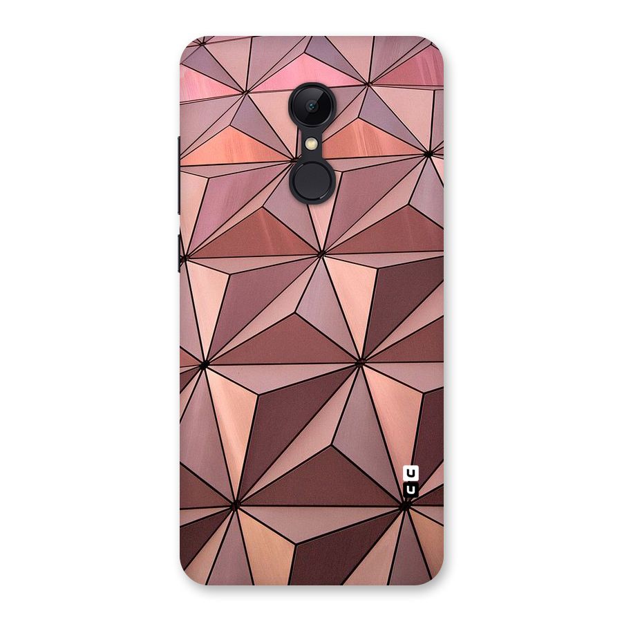 Rosegold Abstract Shapes Back Case for Redmi 5