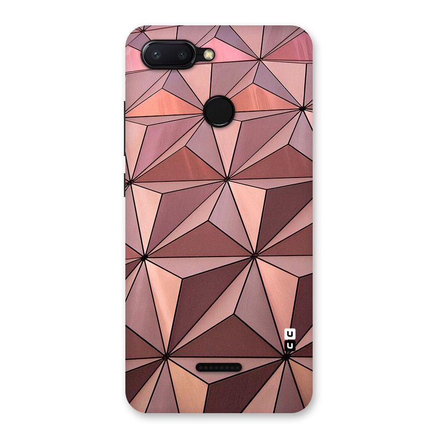 Rosegold Abstract Shapes Back Case for Redmi 6