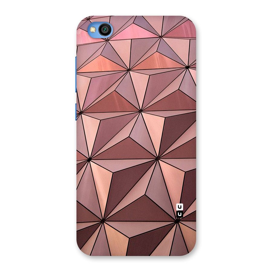 Rosegold Abstract Shapes Back Case for Redmi Go