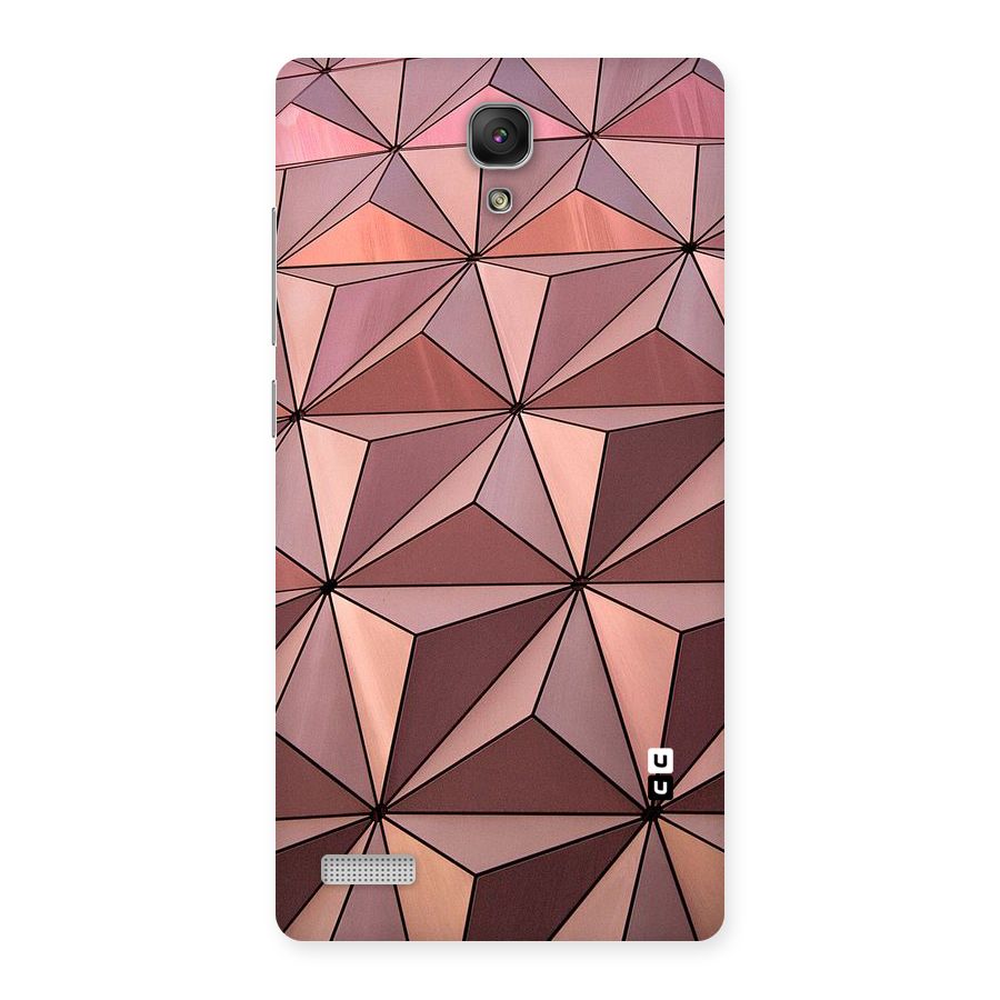 Rosegold Abstract Shapes Back Case for Redmi Note