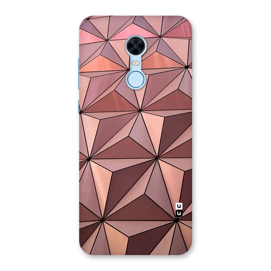 Rosegold Abstract Shapes Back Case for Redmi Note 5