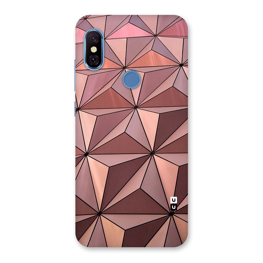 Rosegold Abstract Shapes Back Case for Redmi Note 6 Pro