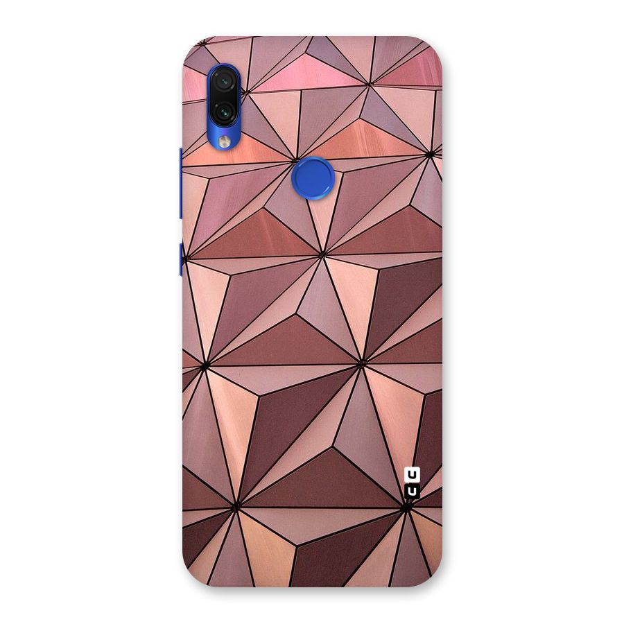 Rosegold Abstract Shapes Back Case for Redmi Note 7S