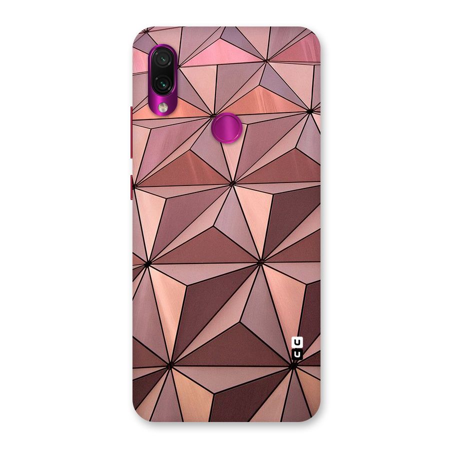 Rosegold Abstract Shapes Back Case for Redmi Note 7 Pro