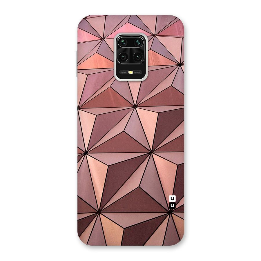 Rosegold Abstract Shapes Back Case for Redmi Note 9 Pro Max