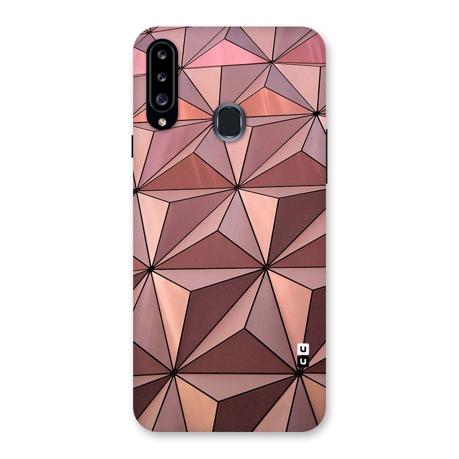 Rosegold Abstract Shapes Back Case for Samsung Galaxy A20s