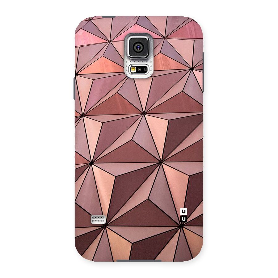 Rosegold Abstract Shapes Back Case for Samsung Galaxy S5
