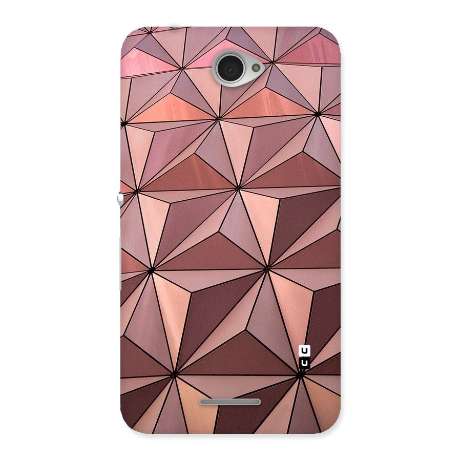 Rosegold Abstract Shapes Back Case for Sony Xperia E4