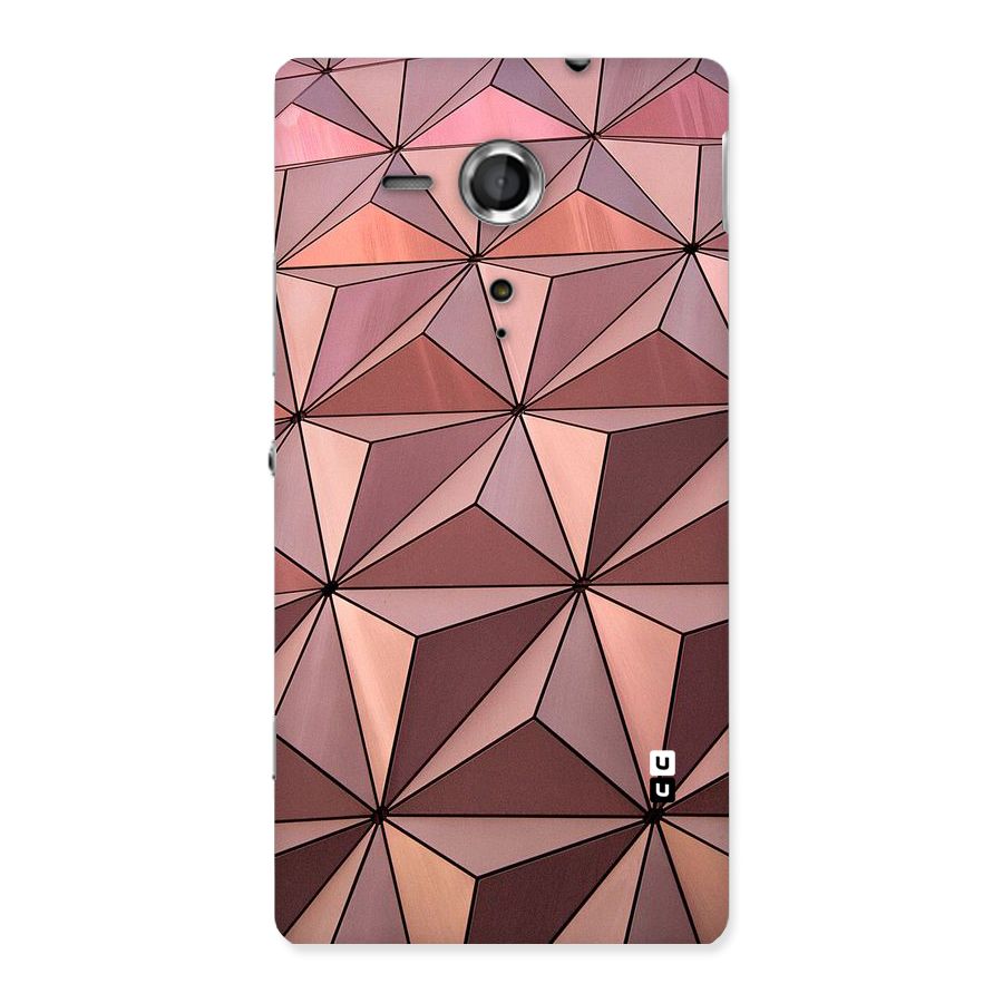 Rosegold Abstract Shapes Back Case for Sony Xperia SP