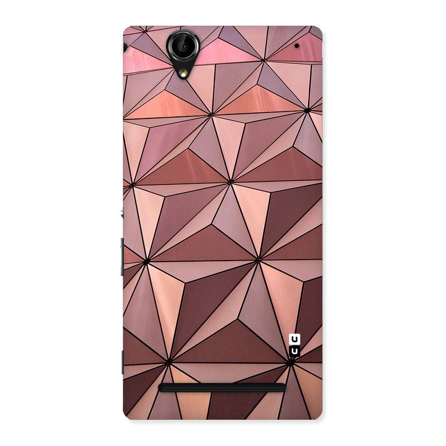 Rosegold Abstract Shapes Back Case for Sony Xperia T2