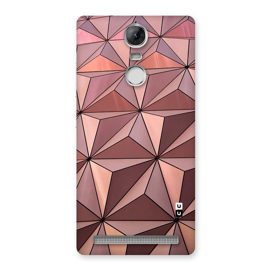Rosegold Abstract Shapes Back Case for Vibe K5 Note