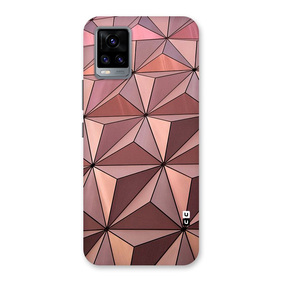 Rosegold Abstract Shapes Back Case for Vivo V20