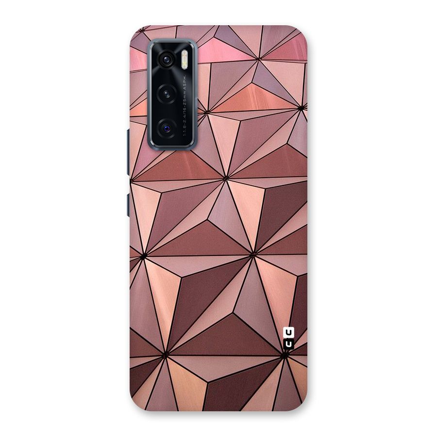 Rosegold Abstract Shapes Back Case for Vivo V20 SE
