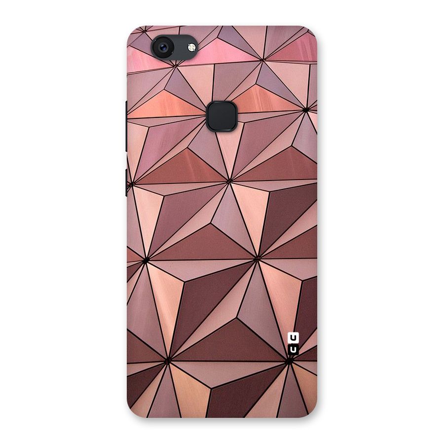 Rosegold Abstract Shapes Back Case for Vivo V7 Plus