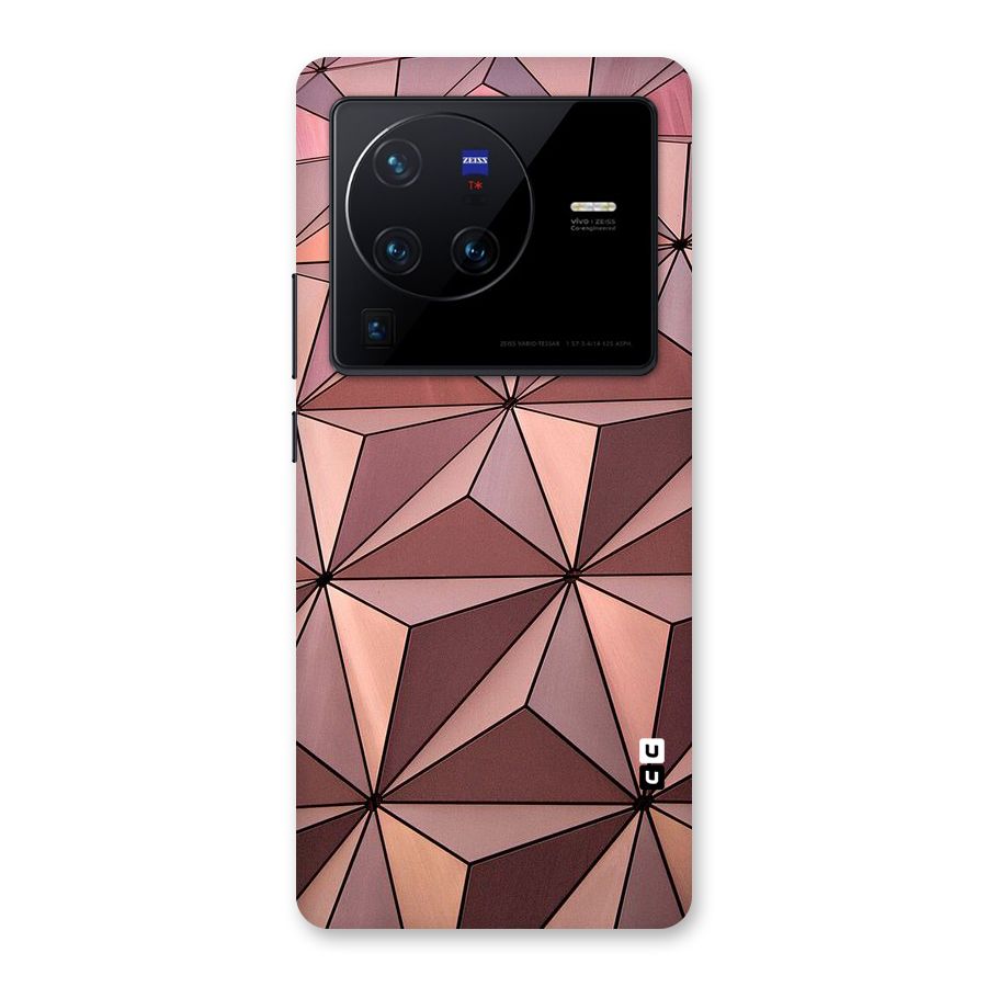 Rosegold Abstract Shapes Back Case for Vivo X80 Pro