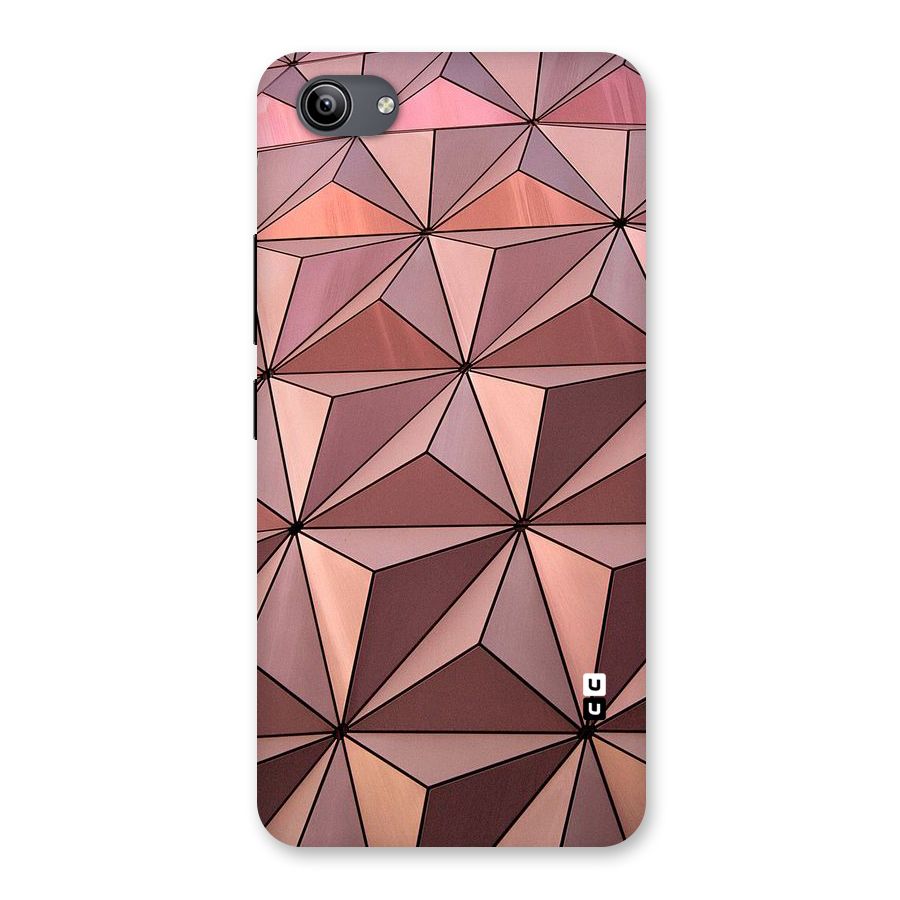 Rosegold Abstract Shapes Back Case for Vivo Y81i