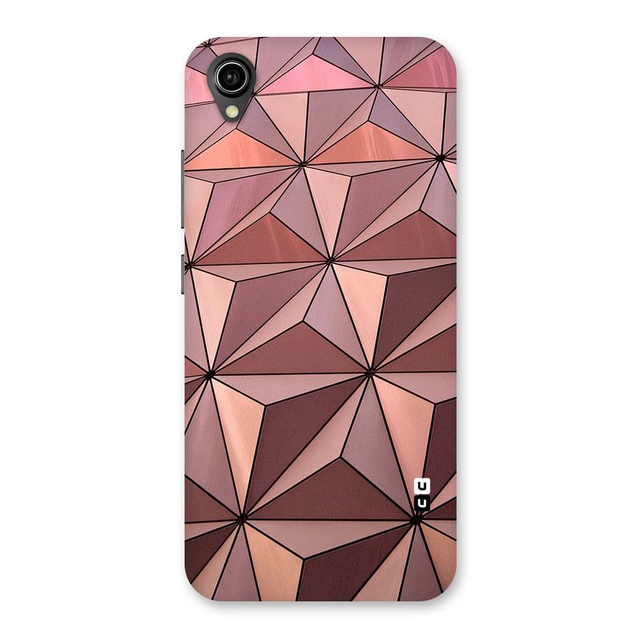 Rosegold Abstract Shapes Back Case for Vivo Y90