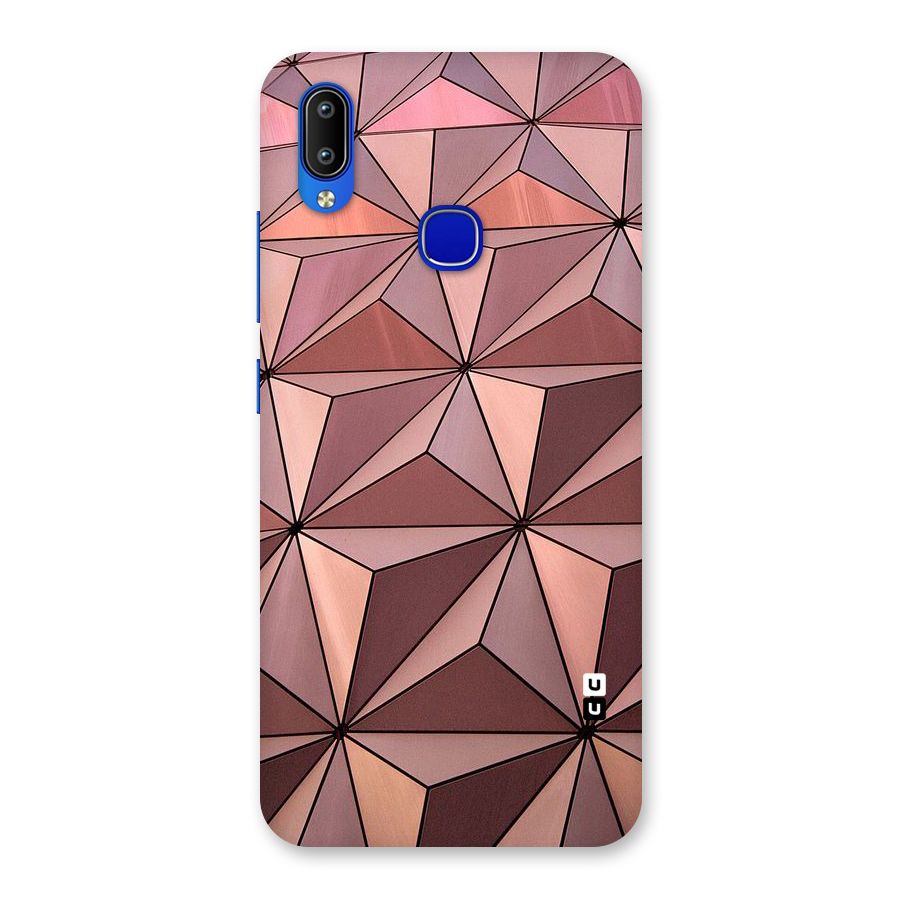 Rosegold Abstract Shapes Back Case for Vivo Y91