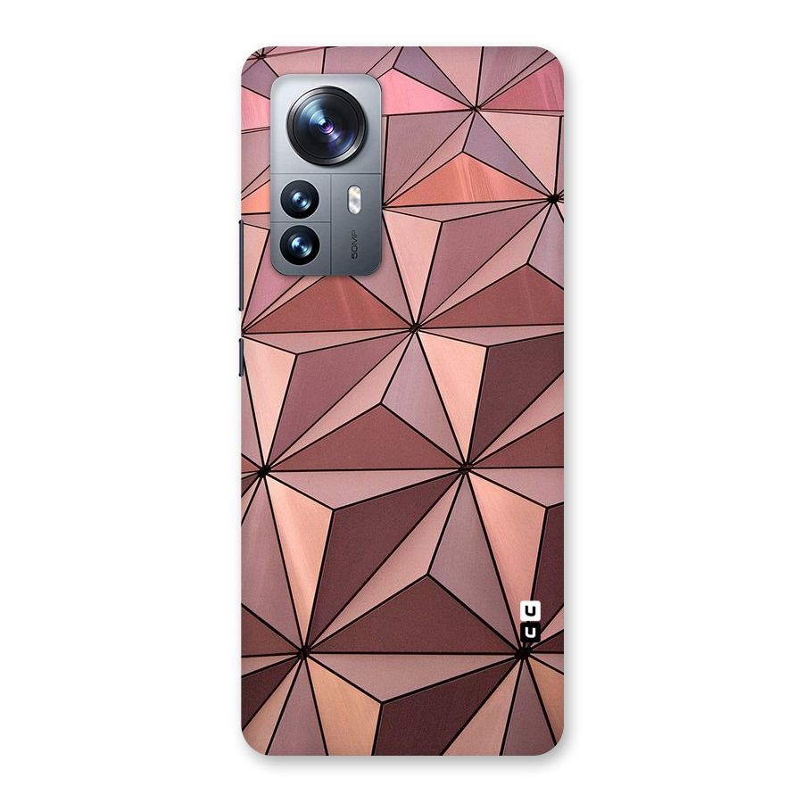 Rosegold Abstract Shapes Back Case for Xiaomi 12 Pro