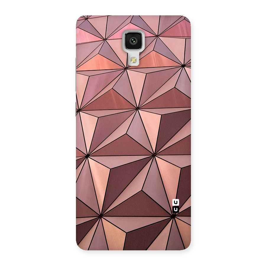 Rosegold Abstract Shapes Back Case for Xiaomi Mi 4
