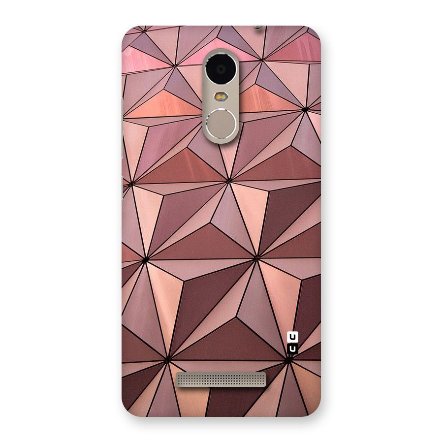 Rosegold Abstract Shapes Back Case for Xiaomi Redmi Note 3