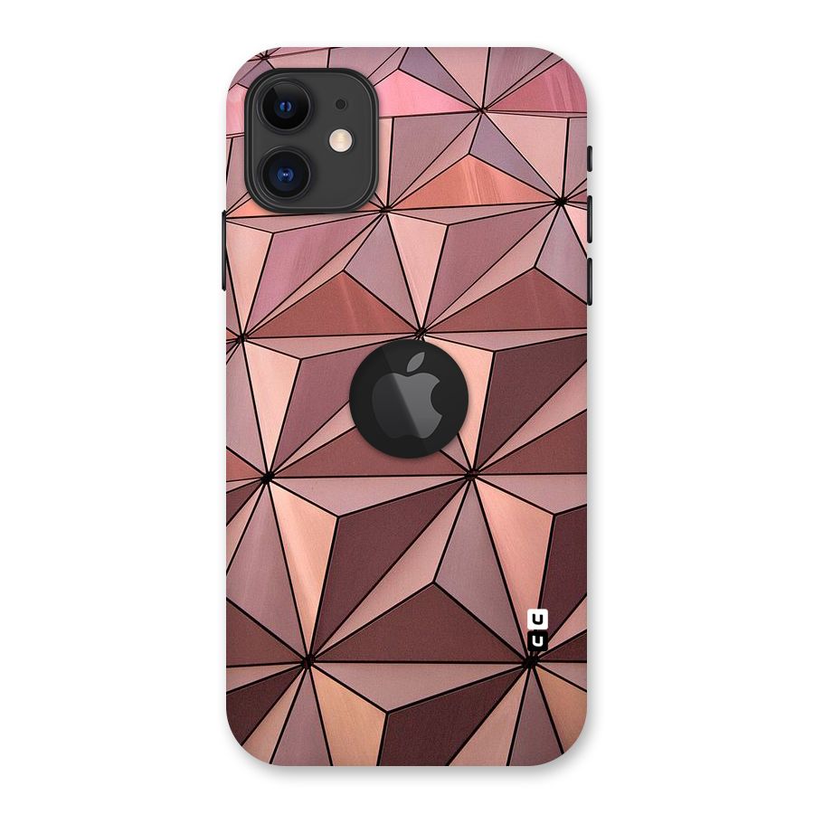 Rosegold Abstract Shapes Back Case for iPhone 11 Logo Cut