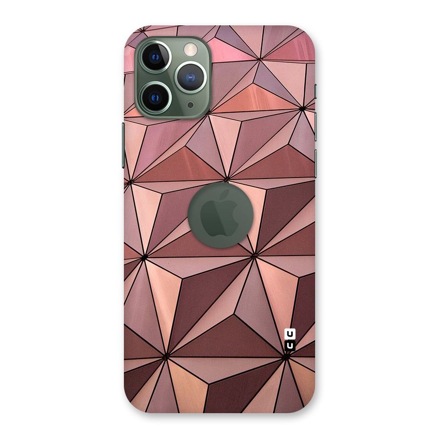 Rosegold Abstract Shapes Back Case for iPhone 11 Pro Logo  Cut