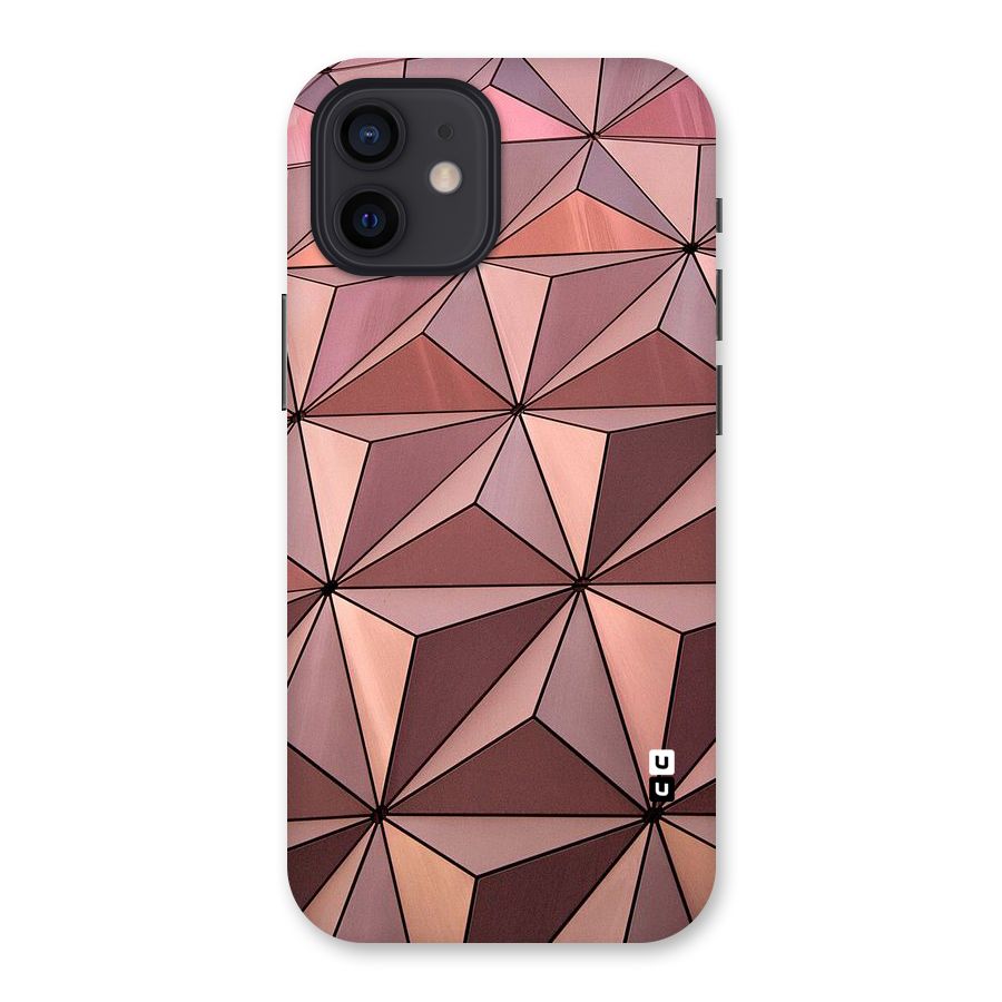 Rosegold Abstract Shapes Back Case for iPhone 12
