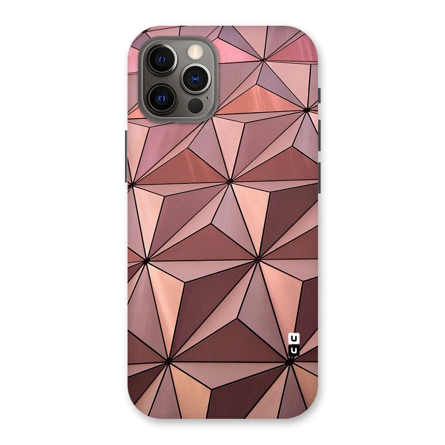 Rosegold Abstract Shapes Back Case for iPhone 12 Pro