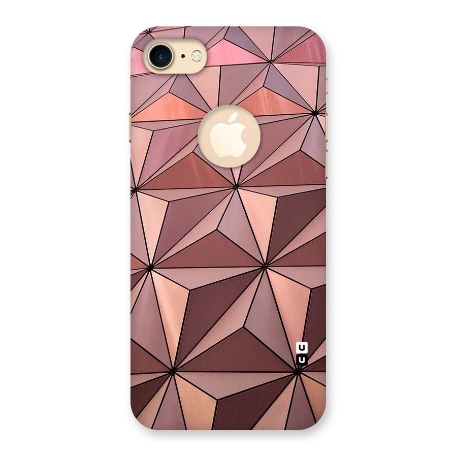 Rosegold Abstract Shapes Back Case for iPhone 7 Logo Cut