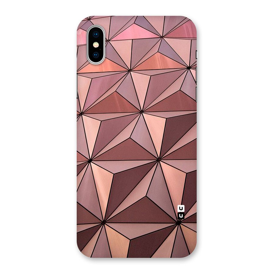 Rosegold Abstract Shapes Back Case for iPhone XS