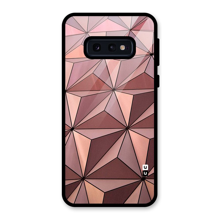 Rosegold Abstract Shapes Glass Back Case for Galaxy S10e