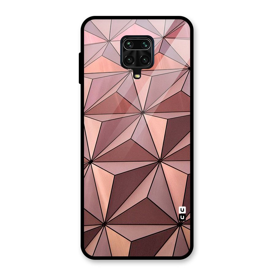 Rosegold Abstract Shapes Glass Back Case for Poco M2 Pro