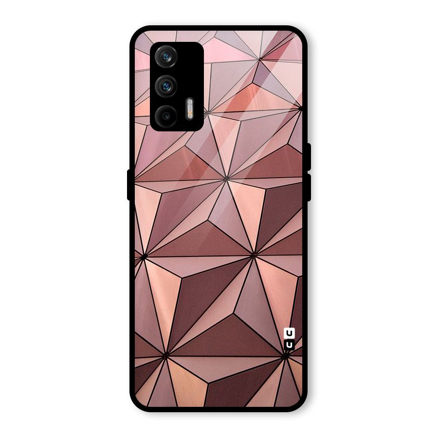 Rosegold Abstract Shapes Glass Back Case for Realme GT 5G