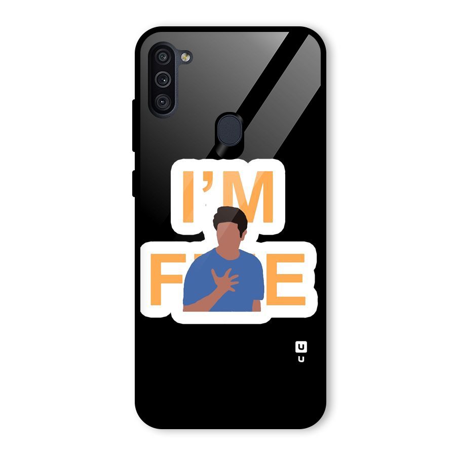 Ross is Fine Glass Back Case for Galaxy M11