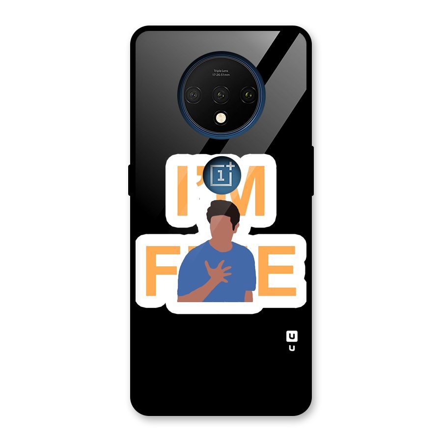 Ross is Fine Glass Back Case for OnePlus 7T