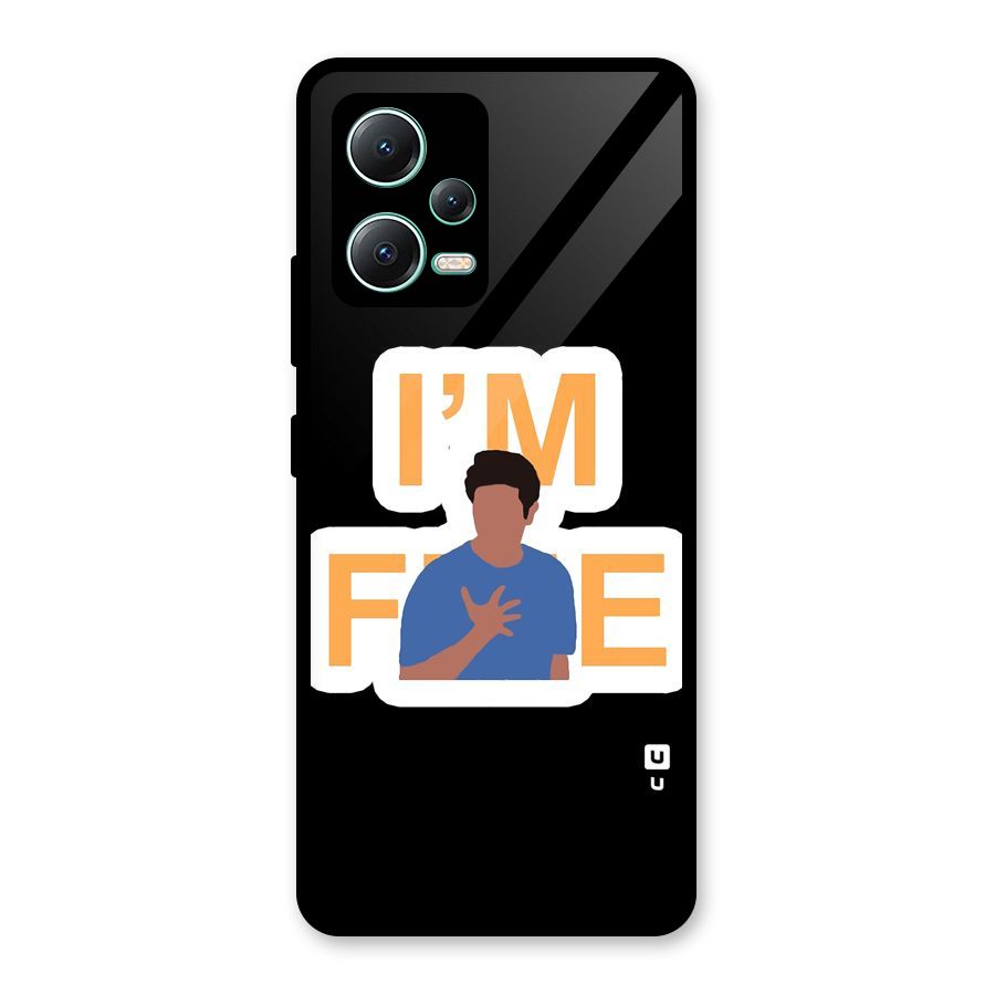 Ross is Fine Glass Back Case for Redmi Note 12 5G