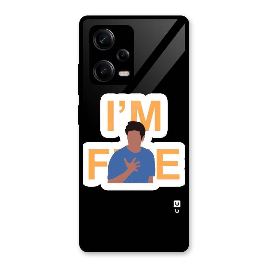 Ross is Fine Glass Back Case for Redmi Note 12 Pro