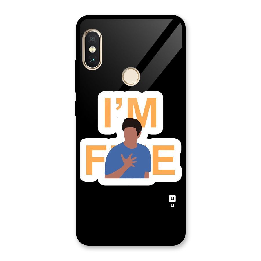 Ross is Fine Glass Back Case for Redmi Note 5 Pro