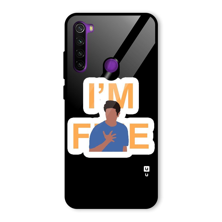 Ross is Fine Glass Back Case for Redmi Note 8
