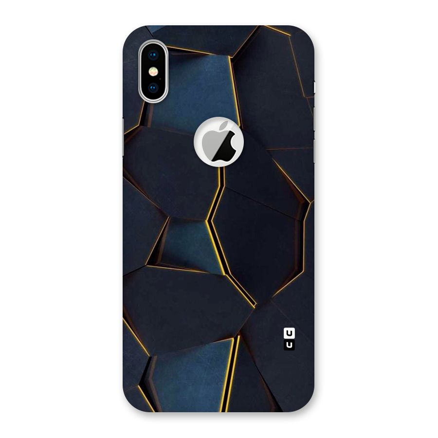 Royal Abstract Back Case for iPhone X Logo Cut