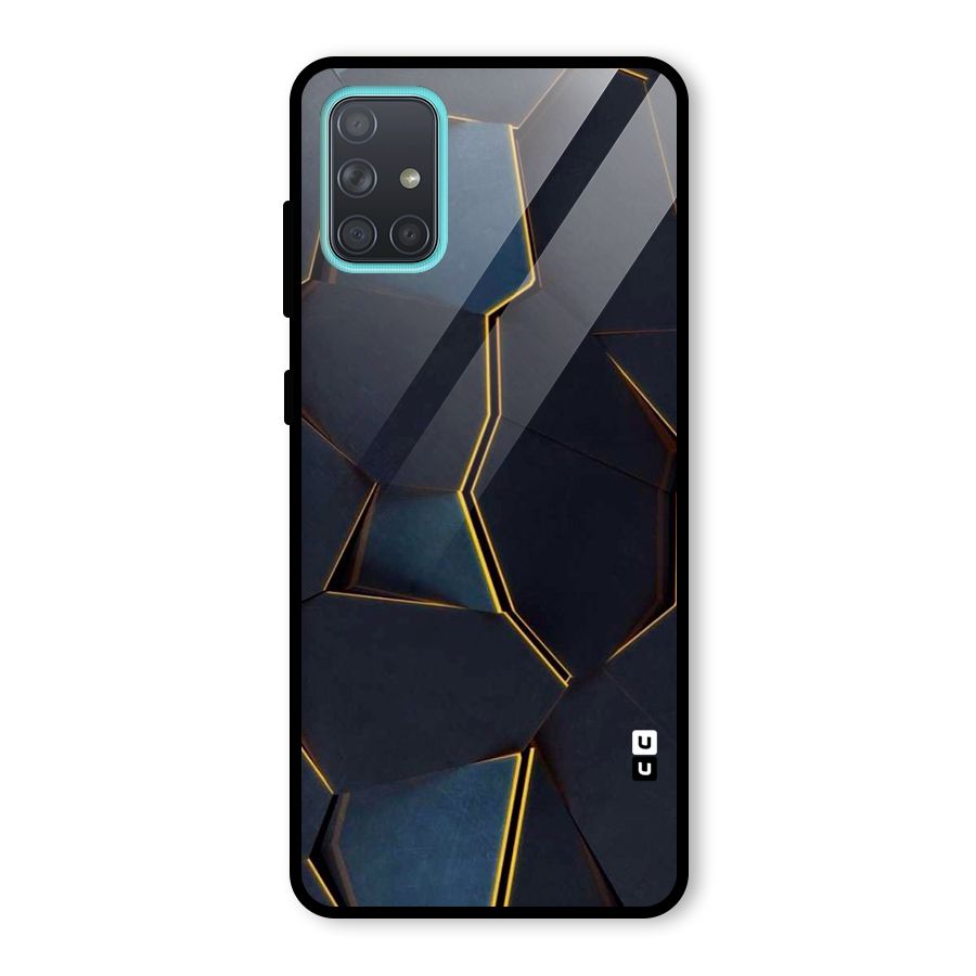 Royal Abstract Glass Back Case for Galaxy A71
