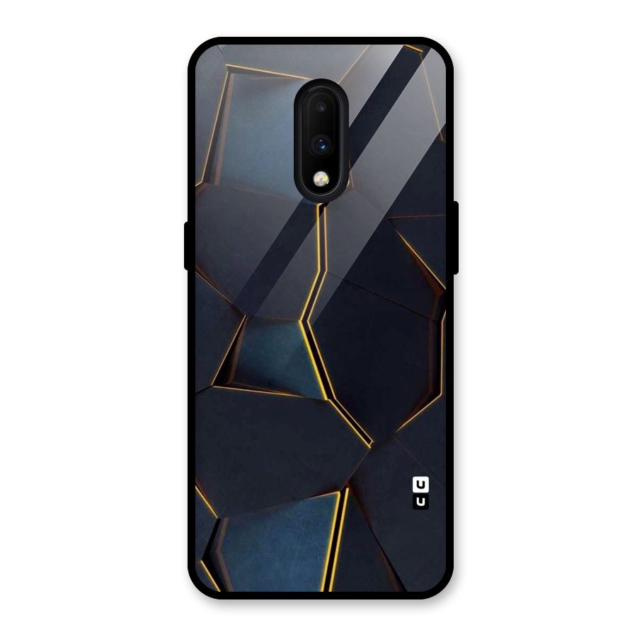 Royal Abstract Glass Back Case for OnePlus 7