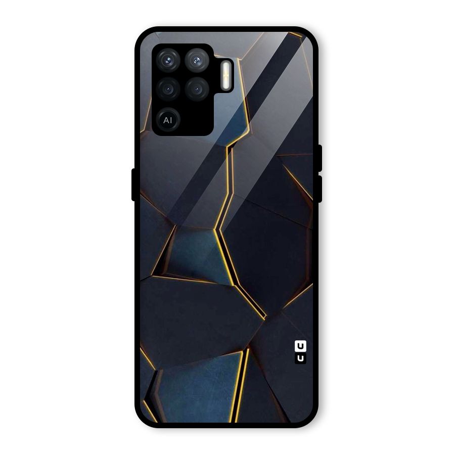 Royal Abstract Glass Back Case for Oppo F19 Pro