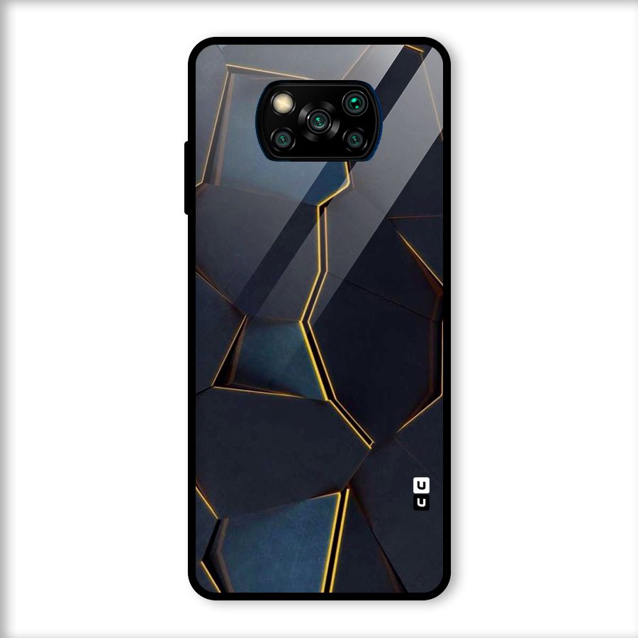 Royal Abstract Glass Back Case for Poco X3