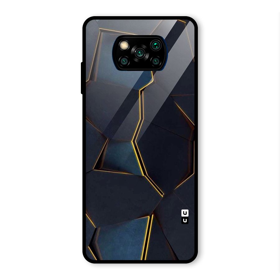 Royal Abstract Glass Back Case for Poco X3 Pro