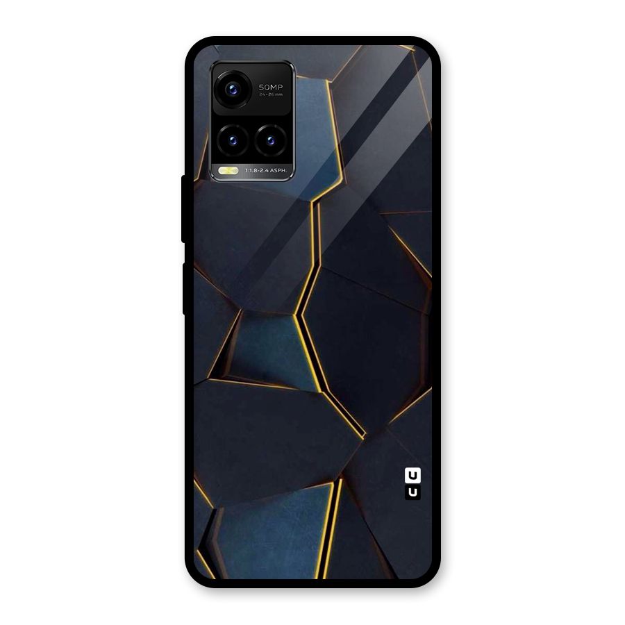 Royal Abstract Glass Back Case for Vivo Y21A